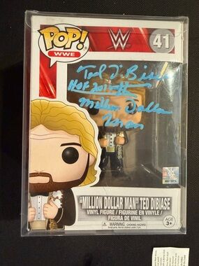 Funko Blonde Ted Dibiase the million dollar man Pop! with Blue Signature